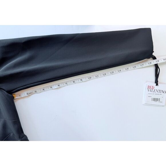 NWT RED Valentino Bow Detail Stretch Crepe Long Sleeve Tuxedo Jumpsuit in Black - Picture 16 of 16